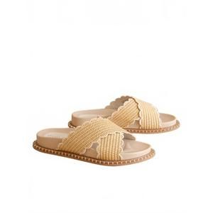 NEW OASIS SOCIETY women's fabby double strap slide in beige
